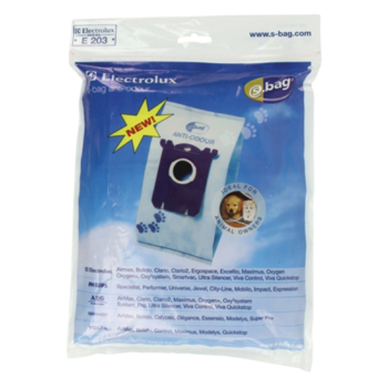 Pölypussit Electrolux S-bag E203 Anti-odour alkuperäinen x 4 kpl