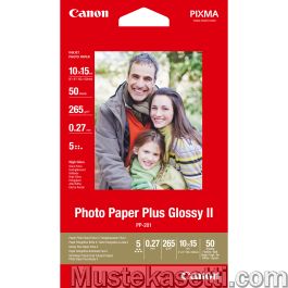 Canon PP-201 Glossy II Photo Paper Plus -valokuvapaperi, 10 x 15 cm, 50 arkkia