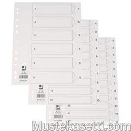 Hakemisto Q-Connect A4 1-12 kartonki valkoinen