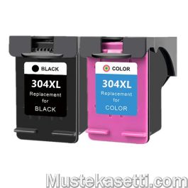 HP 304XL N9K08AE, N9K07AE, musta + 3-väri 770/980 sivua 18x2 ml, yht 3x enemmän Mustekasetti.com
