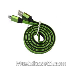 Micro-USB-kaapeli /USB2-nauhakaapeli 120 cm vihreä