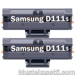 Mustekasetti.com korvaava Samsung MLT-D111S musta 1000 sivua x2 kpl = 2000 sivua Takuu 3 vuotta